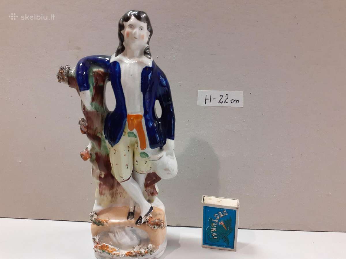 Antikvarinė „staffordshire“ Xixa, statulėlė - nuotraukos Nr. 4