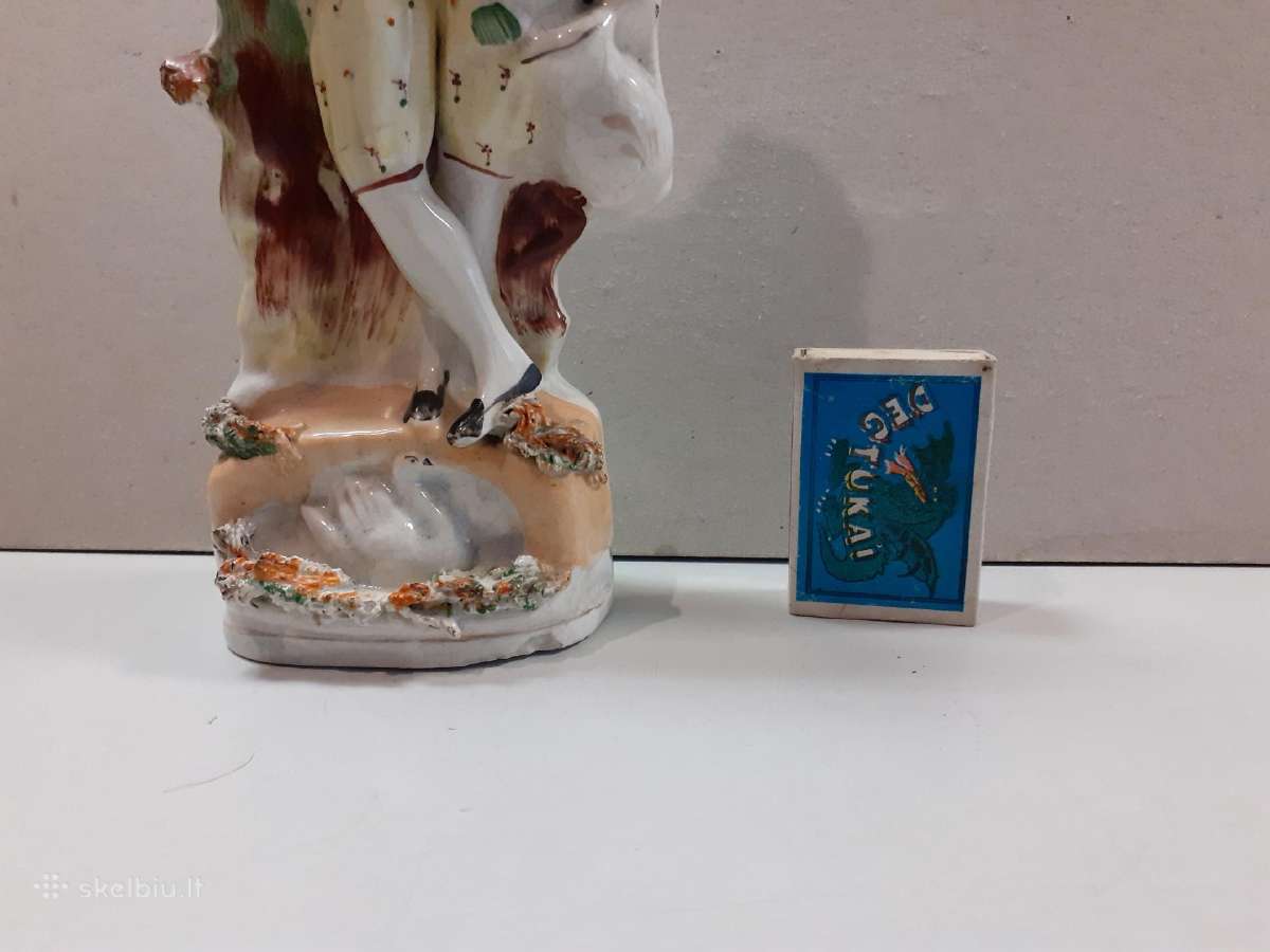Antikvarinė „staffordshire“ Xixa, statulėlė - nuotraukos Nr. 10