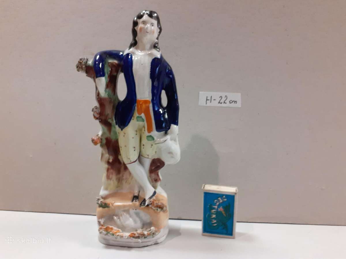 Antikvarinė „staffordshire“ Xixa, statulėlė - nuotraukos Nr. 11