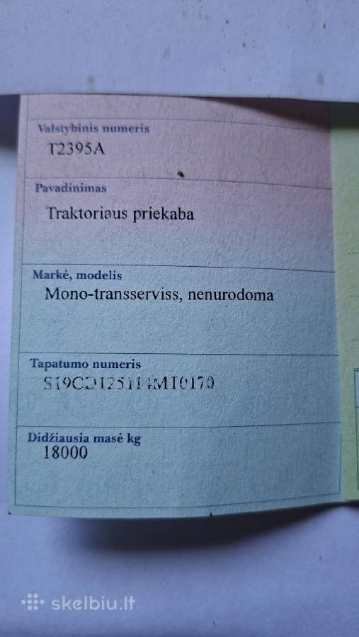 Rulonų vežimo priekaba