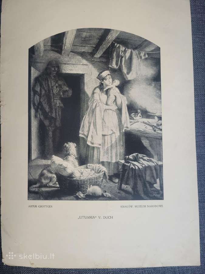 Antikvarinės reprodukcijos 'Lituania' Krakow,