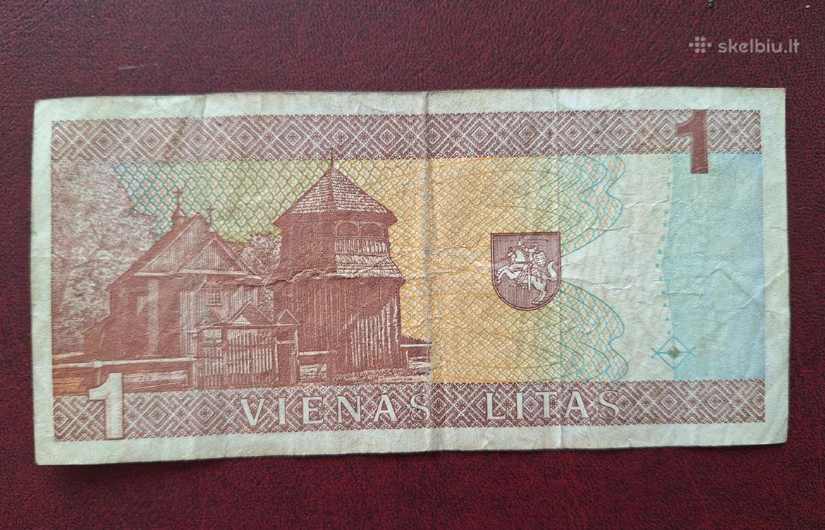 Lietuva banknotai 1991 m litai - nuotraukos Nr. 2