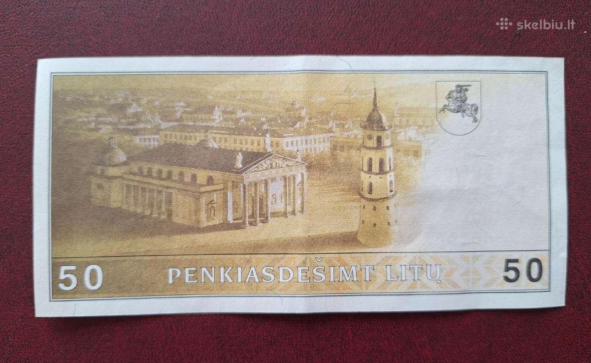 Lietuva banknotai 1991 m litai - nuotraukos Nr. 4