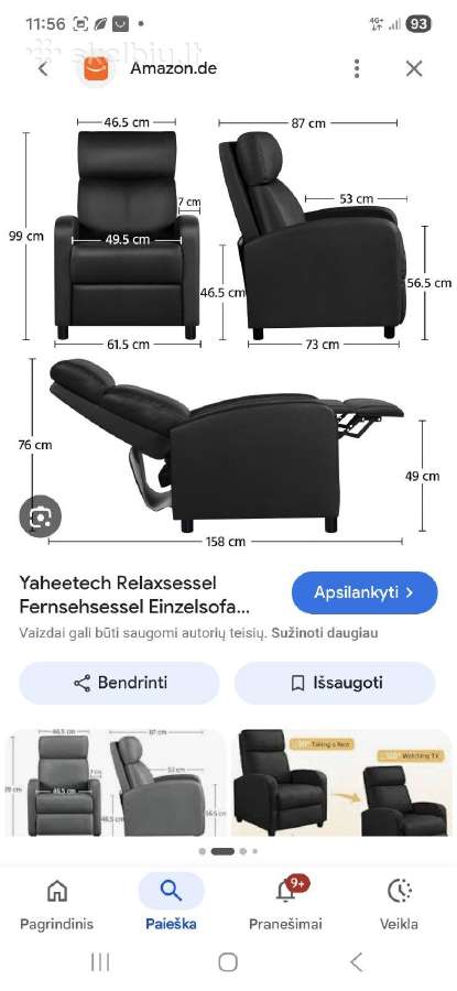 Poilsiniai foteliai - nuotraukos Nr. 2