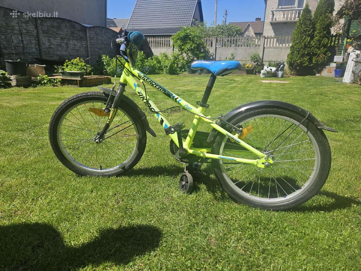 Dviratis 4kids Turbo fun 20" (aliuminis, geltona/m