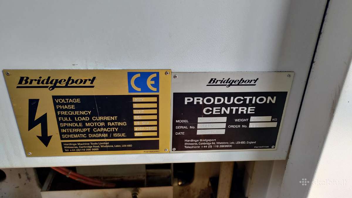 Vertikalus CNC Bridgeport apdirbimo centras - nuotraukos Nr. 2