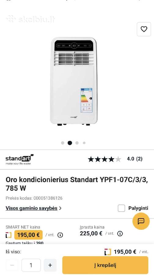 Parduodu Kondicionierių Standart