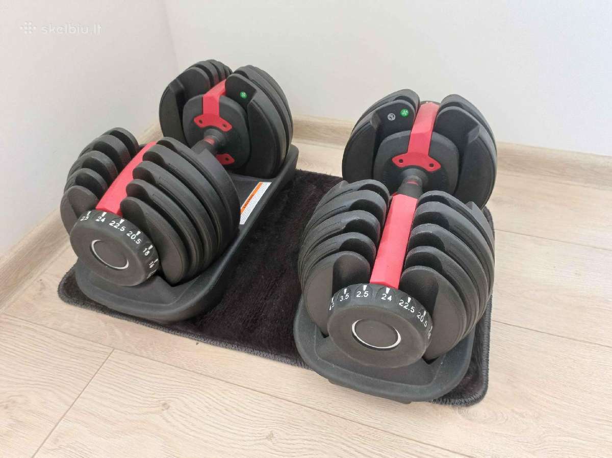 2,5-24kg reguliuojamus hanteliai