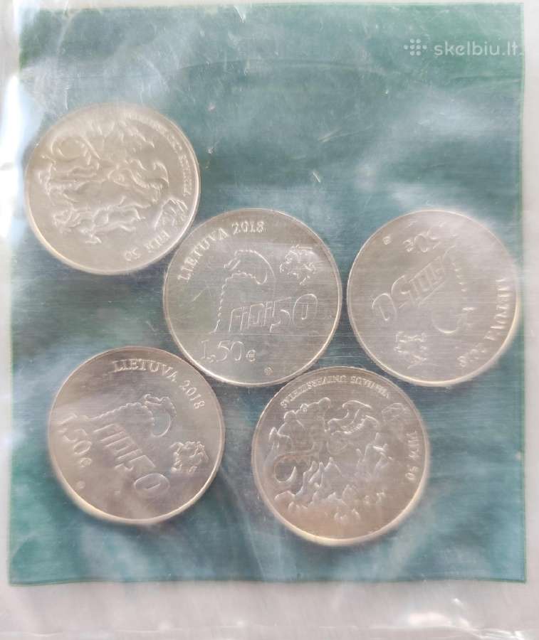 Lietuvos 1,5 euro monetos - pusantrokai - nuotraukos Nr. 4