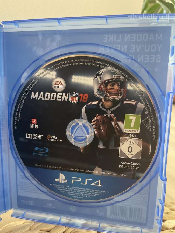 Pardavinėju playstaition žaidimą madden nfl 18 - nuotraukos Nr. 4