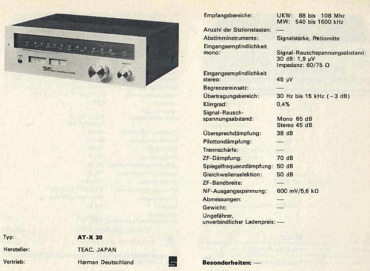 Tuneris Teac At-x30. - nuotraukos Nr. 5