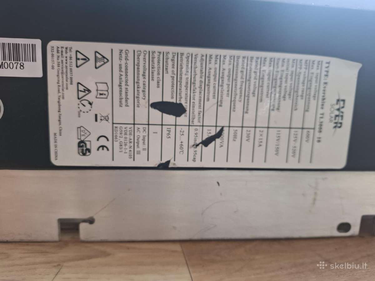 „Saulės inverteris Zeversolar Evershine Tl3000 –p - nuotraukos Nr. 2