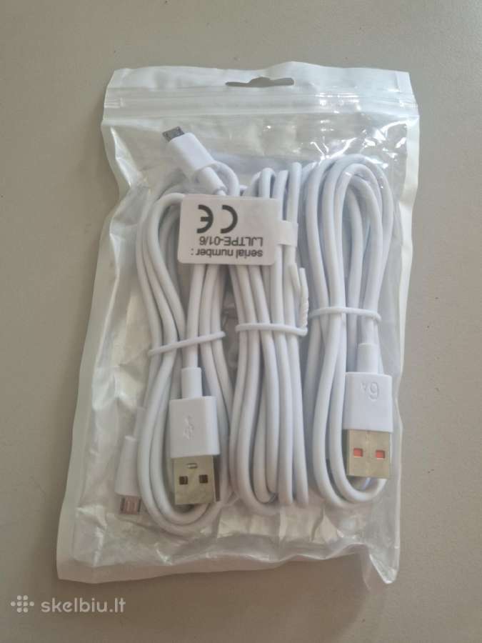 Usb-micro usb įkroviklio laidai