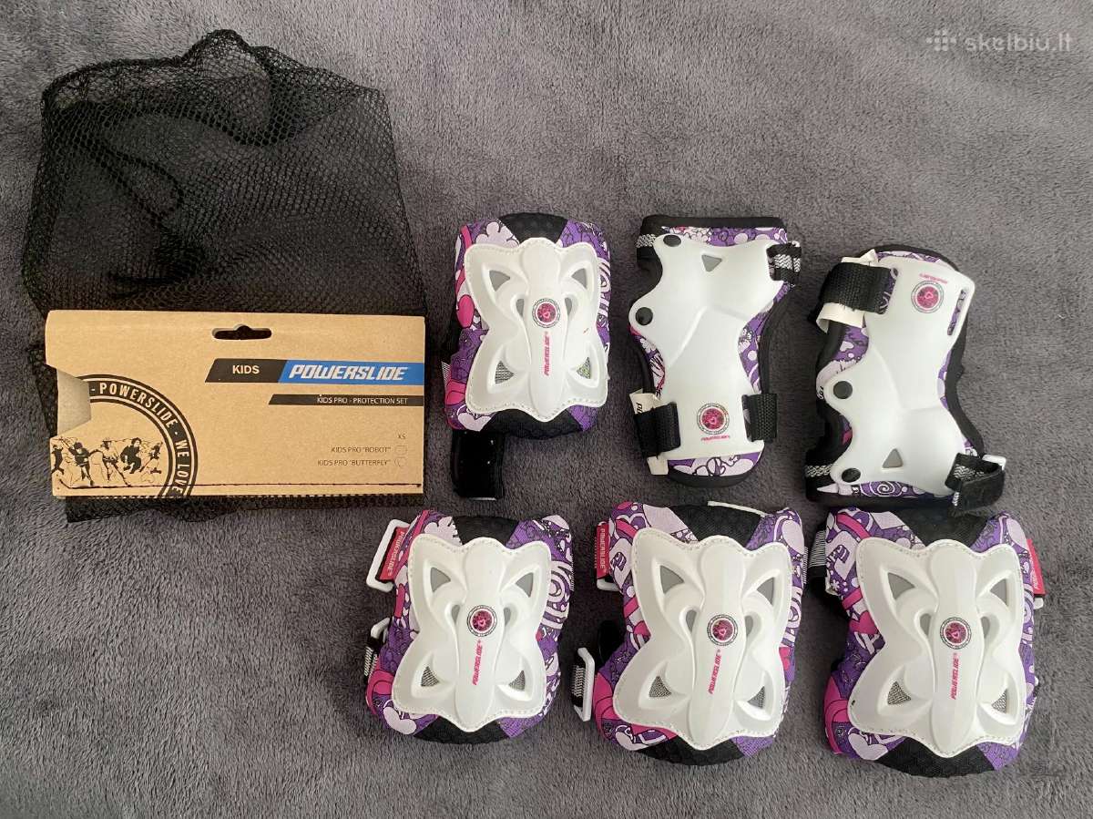 Powerslide Pro Butterfly Kids Skate Pads 3-pack