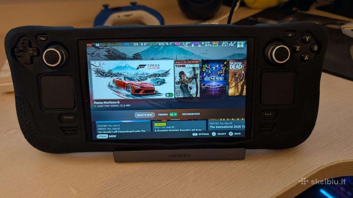 Steam Deck LCD 512gb su priedais