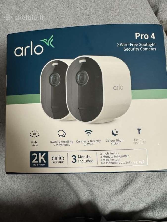 Arlo Pro 4 stebėjimo kameros su naktiniu matymu