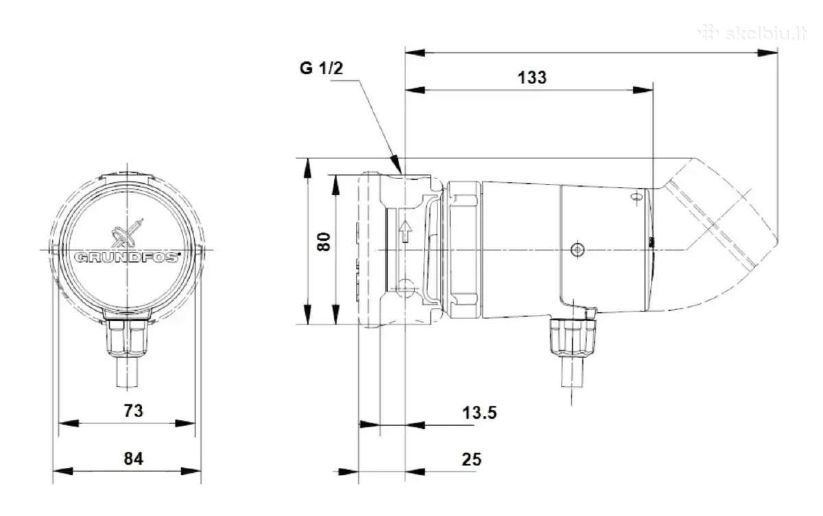 Cirkuliacinis siurblys Grundfos Comfort - nuotraukos Nr. 4