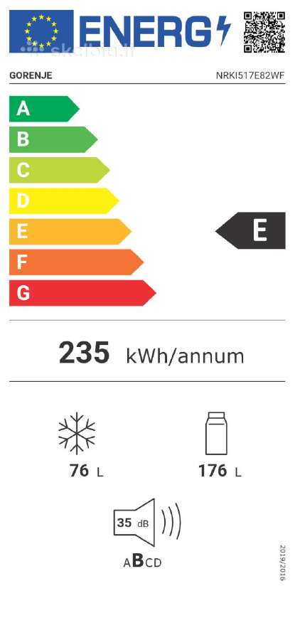 Integruojamas Gorenje Nrki517e82wf No Frost - nuotraukos Nr. 11