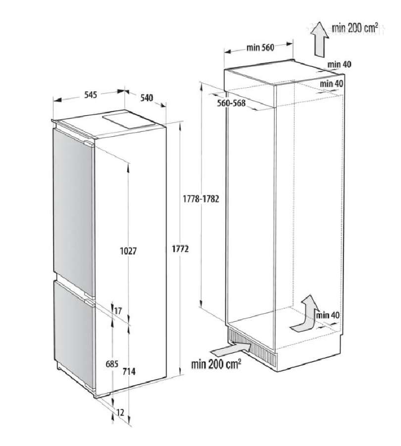Integruojamas Gorenje Nrki517e82wf No Frost - nuotraukos Nr. 12