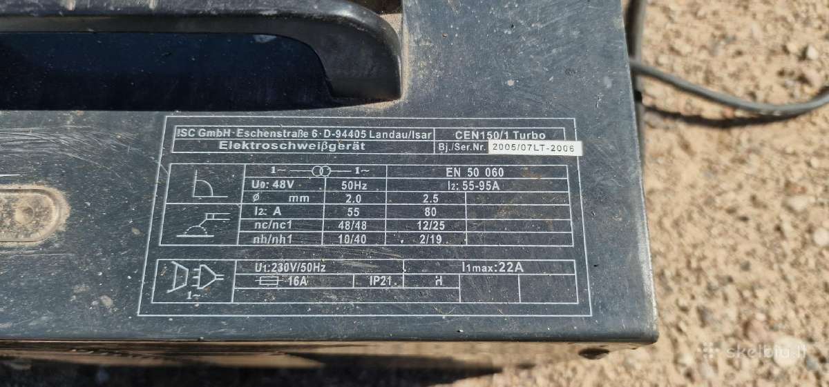 Mma suvirinimo aparatas Einhell Cen 150/1 Turbo - nuotraukos Nr. 3