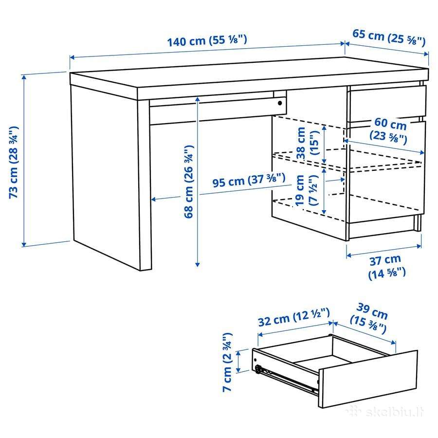 Stalas ikea malm - nuotraukos Nr. 7