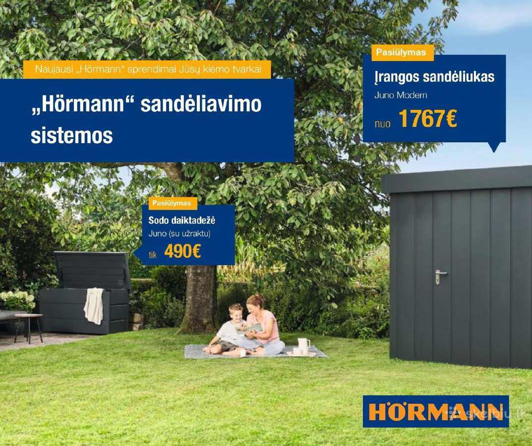 Sodo sandėliukas ir daiktadėžė