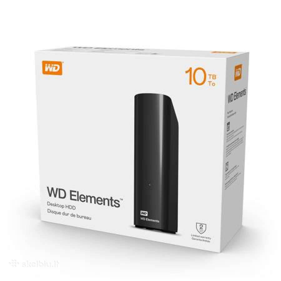 Naujas Wd Elements 10tb išorinis HDD