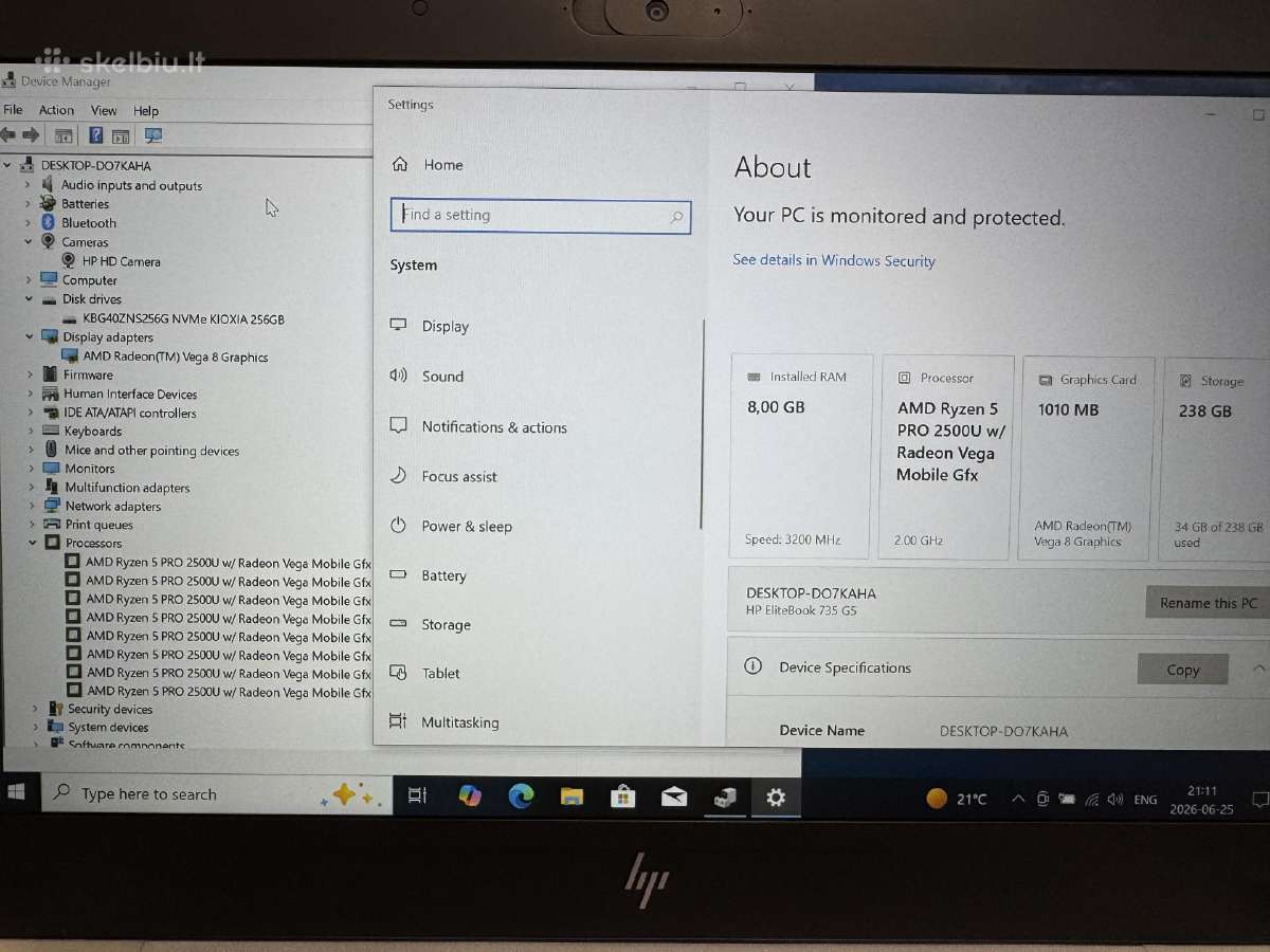 Hp Elitebook 735 G5 - nuotraukos Nr. 5