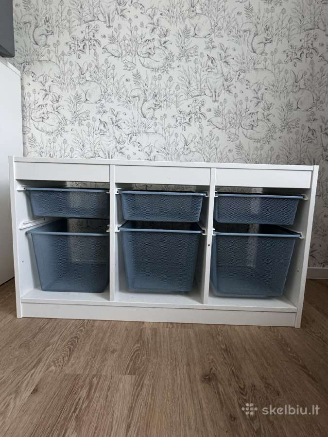 Ikea Trofast lentyna su dėžėmis
