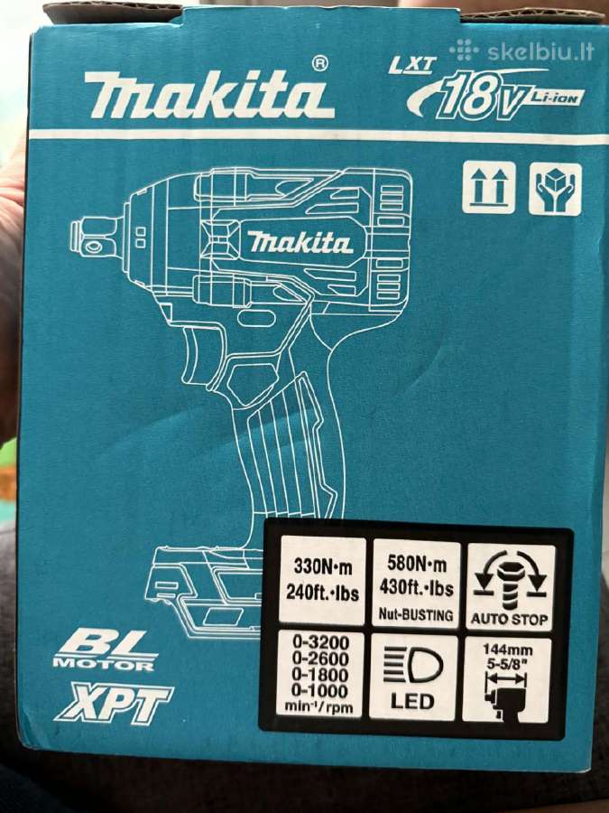 Akumuliatorinis veržliasukis Makita Dtw300z, 18 V