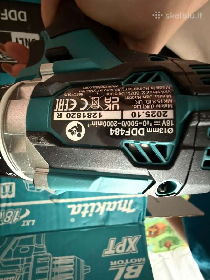 Akumuliatorinis gręžtuvas Makita Ddf484z - nuotraukos Nr. 4