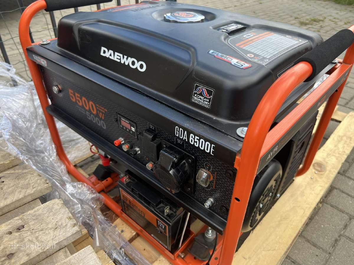 Benzininis elektros generatorius Daewoo 5,5 kw Gda