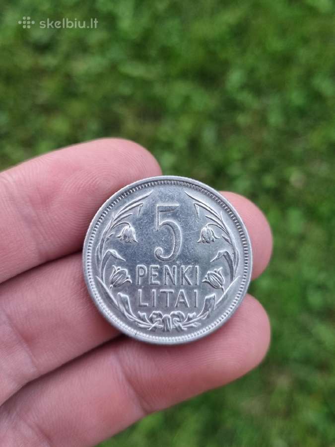 5 litai tulpės