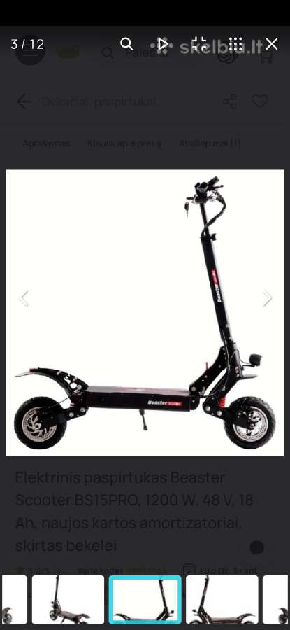 Elektrinis paspirtukas Beaster Scooter Bs15pro