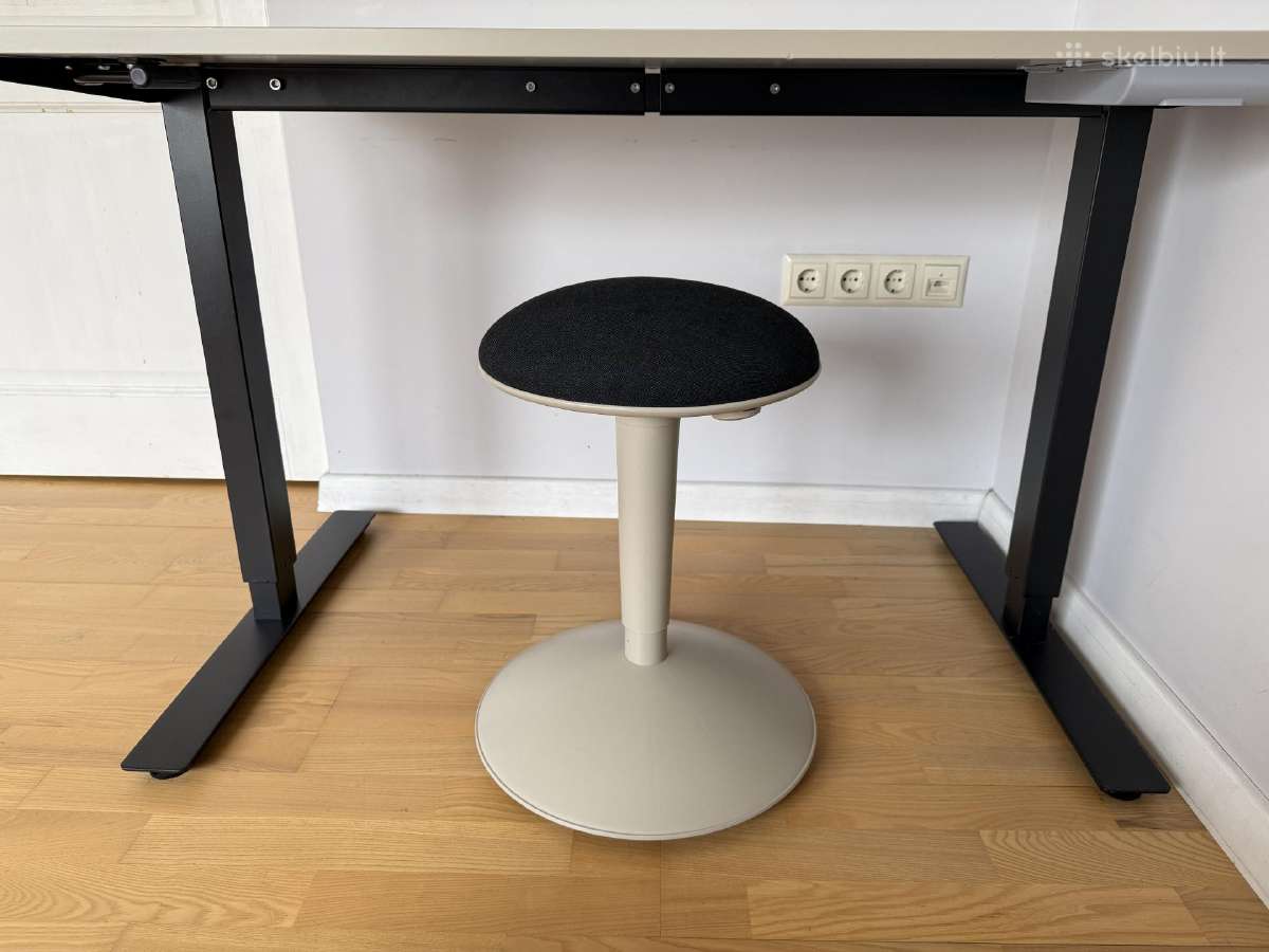 Ikea pakeliamas darbo stalas + balansinė taburetė