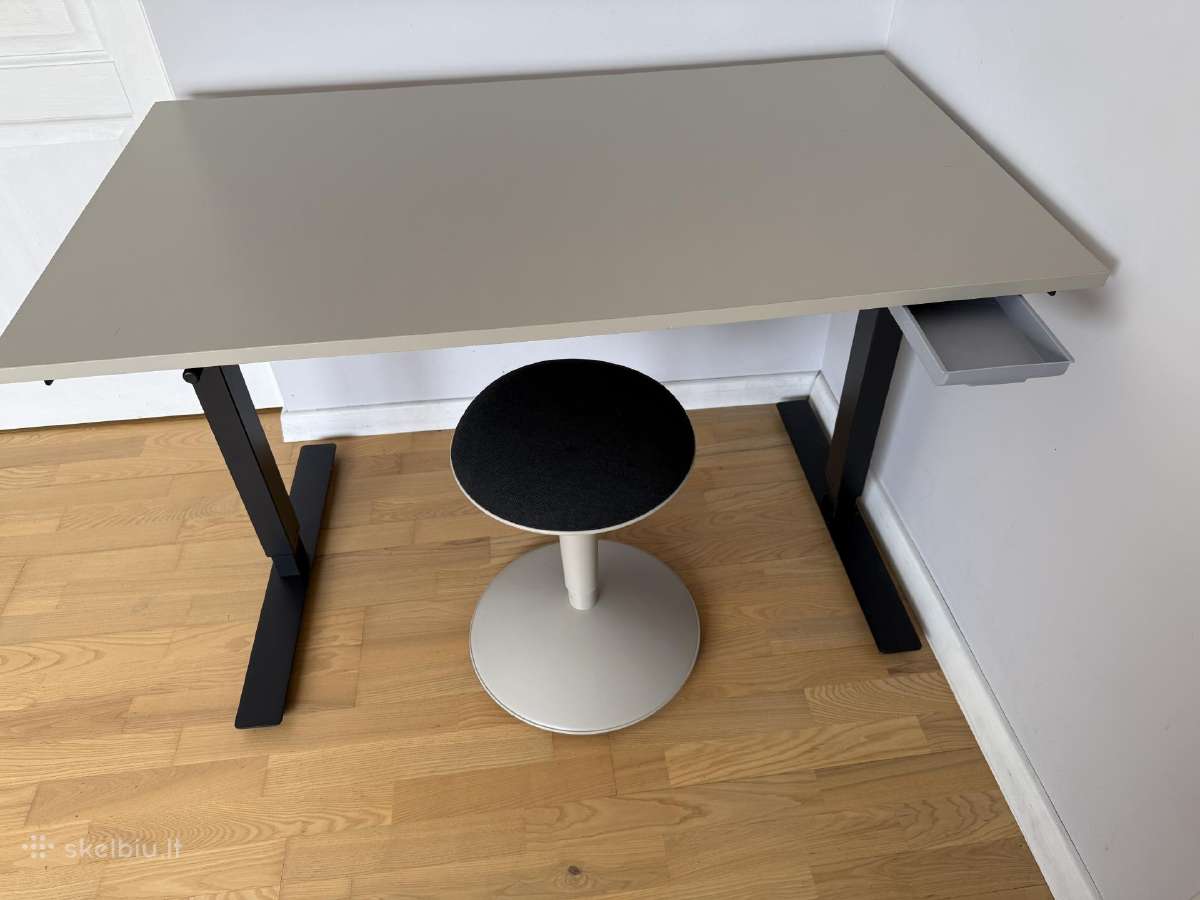 Ikea pakeliamas darbo stalas + balansinė taburetė - nuotraukos Nr. 2