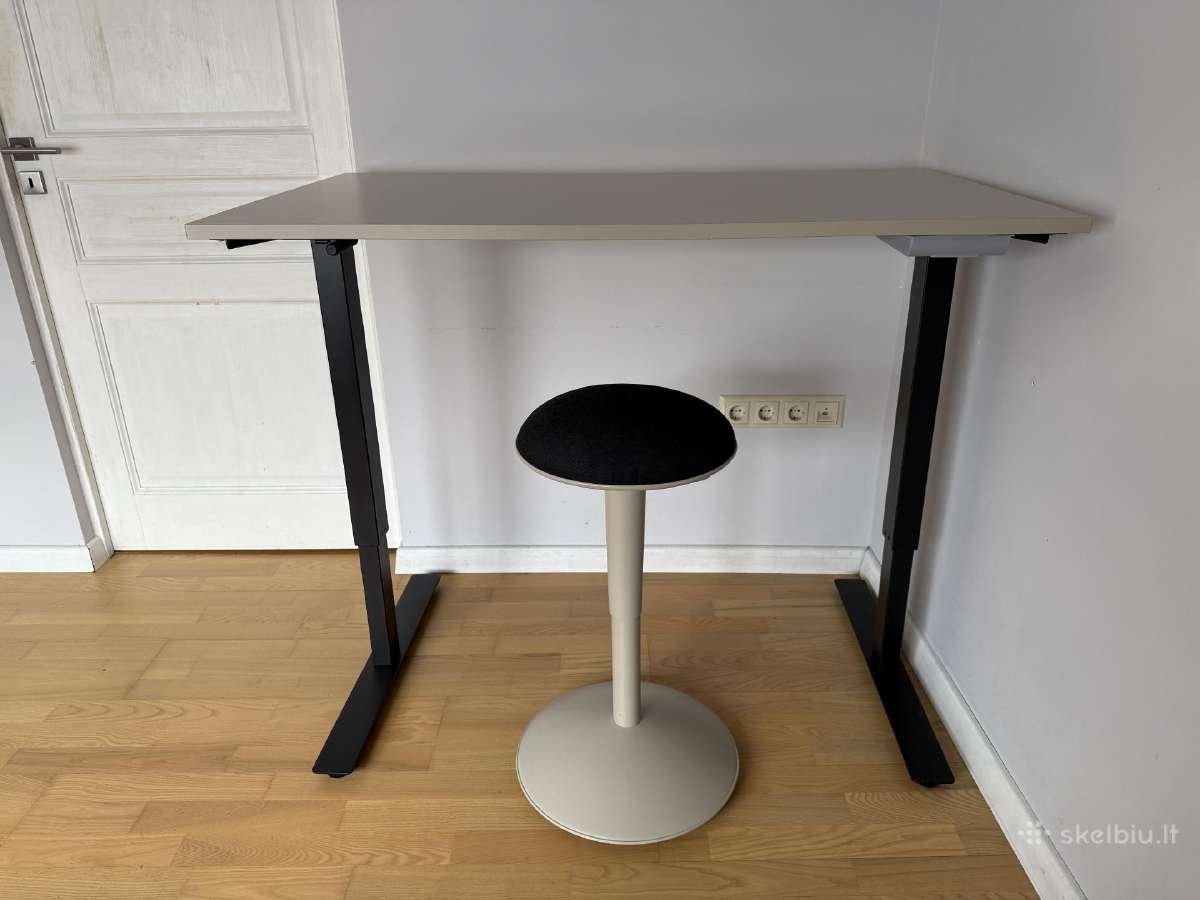 Ikea pakeliamas darbo stalas + balansinė taburetė - nuotraukos Nr. 5