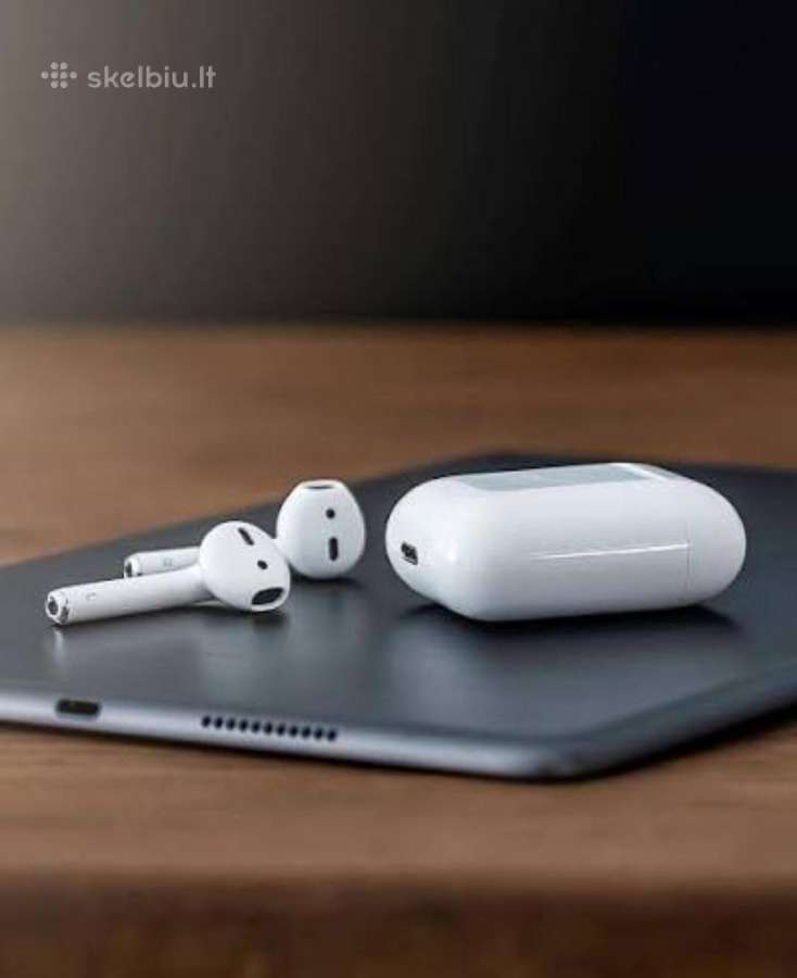 Apinauji Original Airpods 2 su pakroveju ir laidu