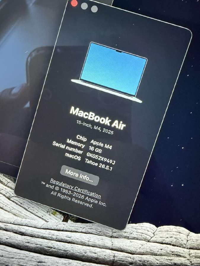 MacBook Air 15" M4 16gb/256gb - nuotraukos Nr. 3