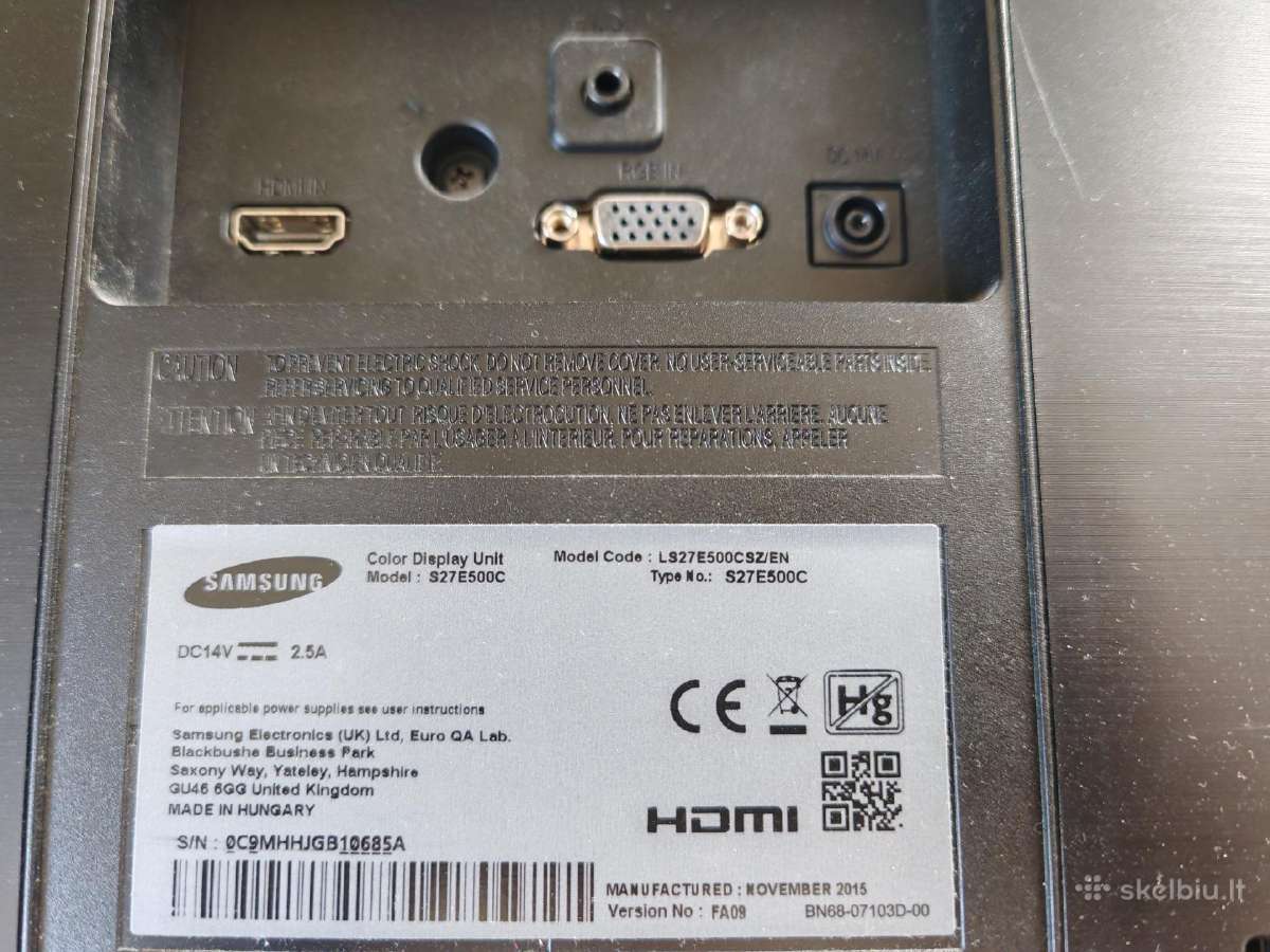 Monitorius Samsung 27 coliu Lenktas Full HD hdmi - nuotraukos Nr. 3