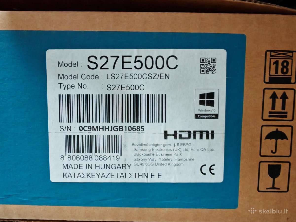 Monitorius Samsung 27 coliu Lenktas Full HD hdmi - nuotraukos Nr. 4