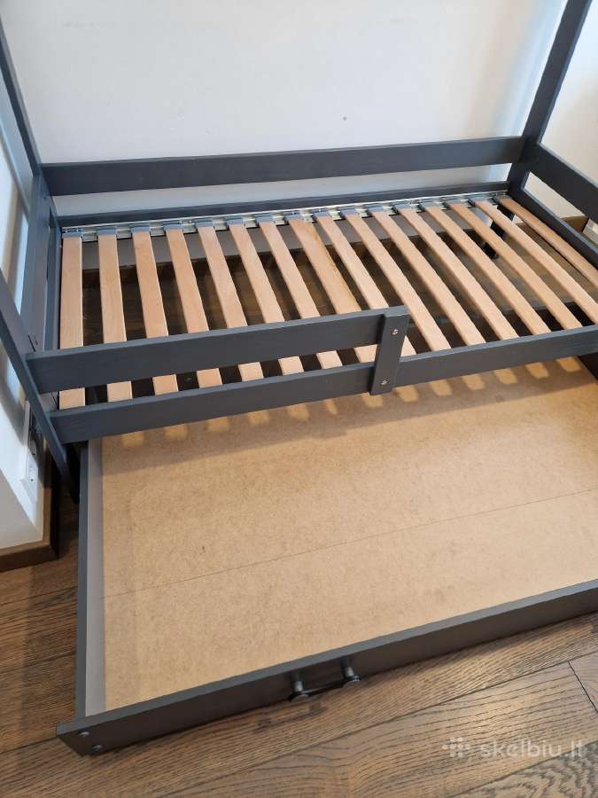 Lova namelis su stalčium 160x80cm - nuotraukos Nr. 5