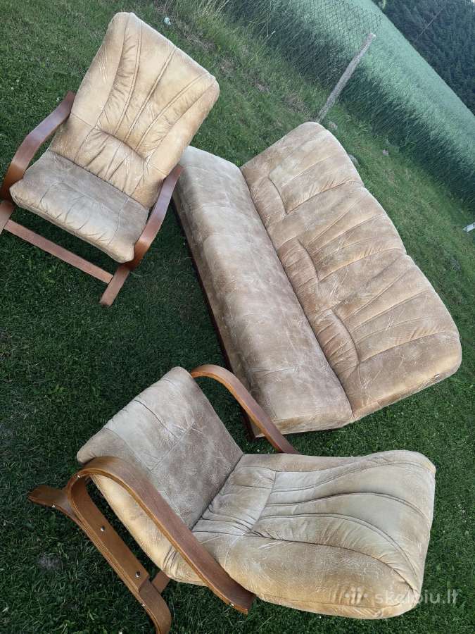 Premium sofa-lova + 2 foteliai