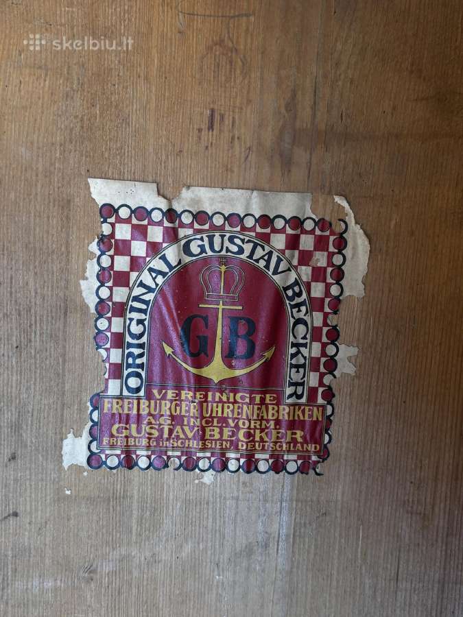 Parduodamas originalus „Gustav Becker“ laikrodis - nuotraukos Nr. 7