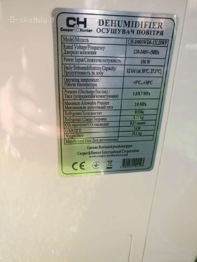 Dehumidifier - nuotraukos Nr. 7