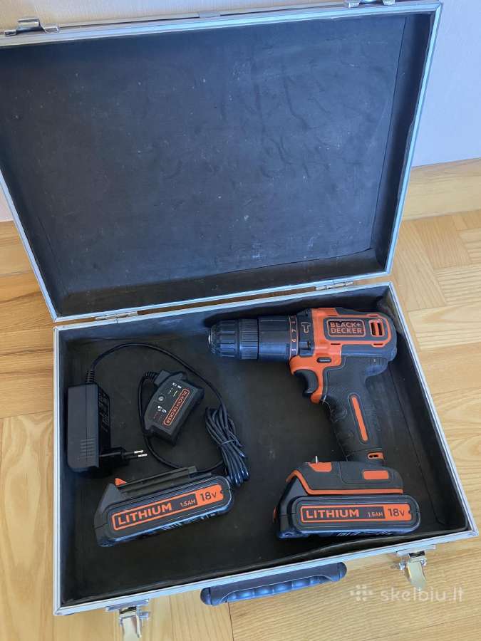 Black+decker smūginis suktuvas gręžtuvas Bdchd18