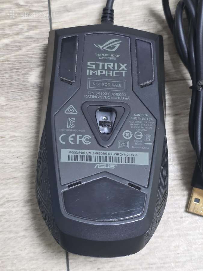 Nauja žaidimų pelė Asus Rog Strix Impact (P303) – - nuotraukos Nr. 5