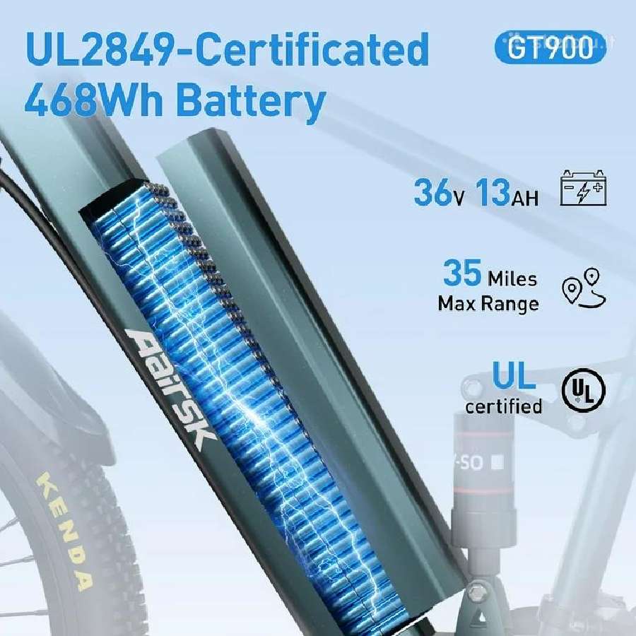 Parduodu Full Suspenssion Aairsk Gt900 el. dviratį - nuotraukos Nr. 6