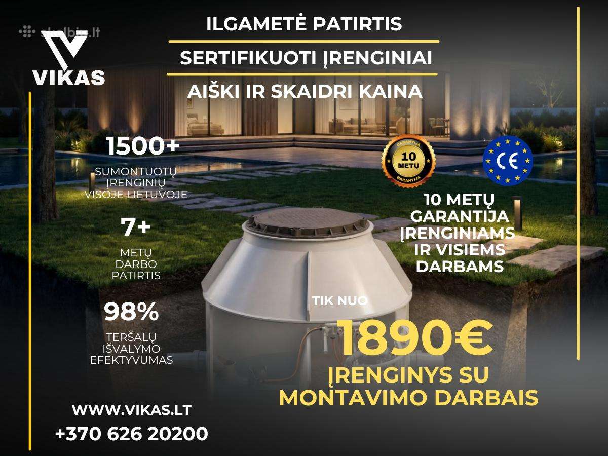 Įrenginiai su darbais tik nuo 1890€