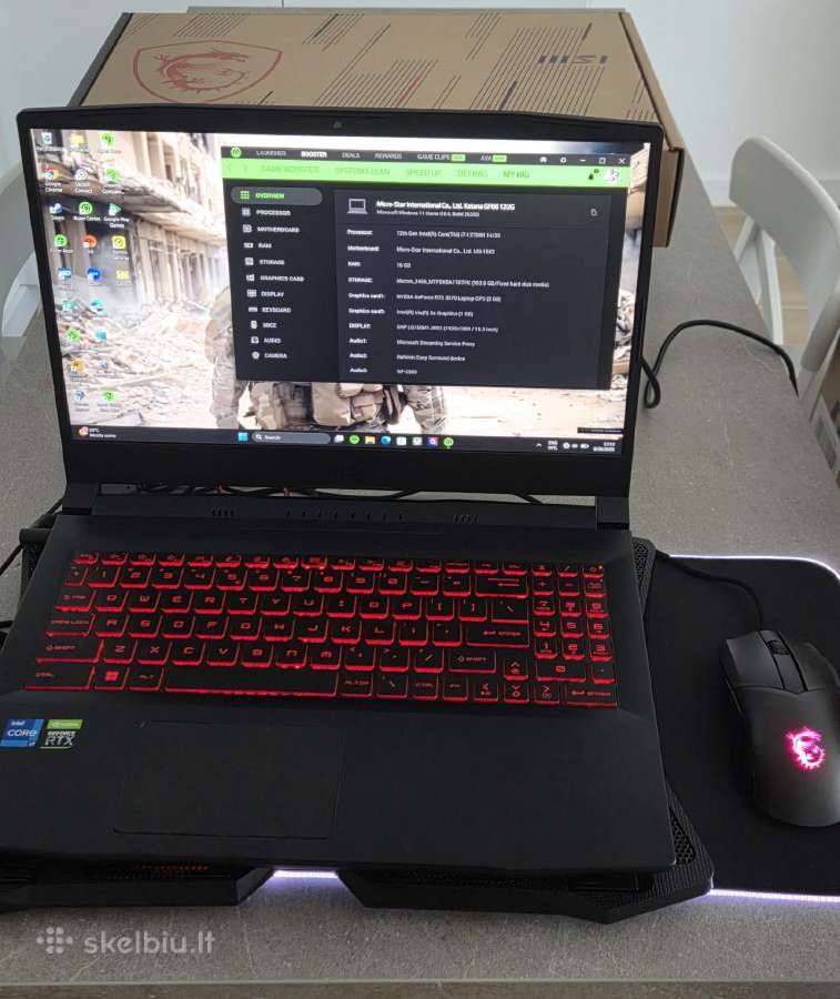 Nešiojamas Kompiuteris Msi Gf66 12ug-432nl/15.6"